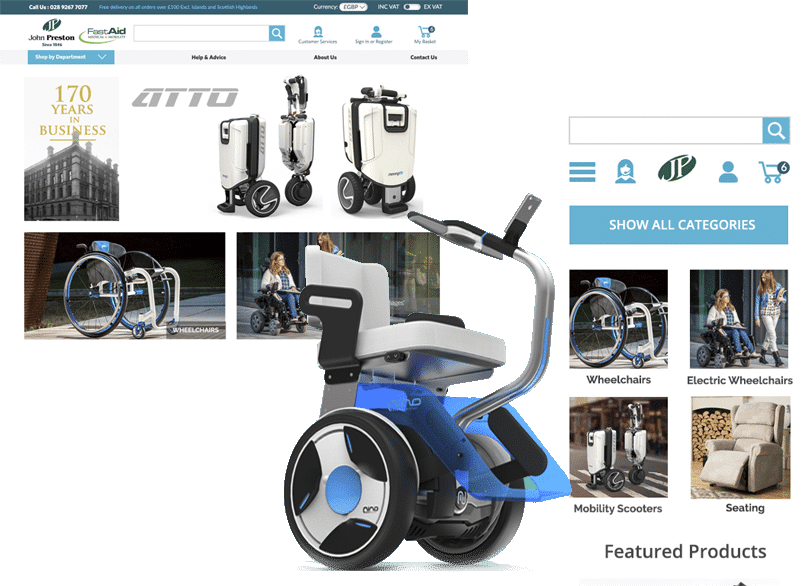 living centre ecommerce web design lisburn