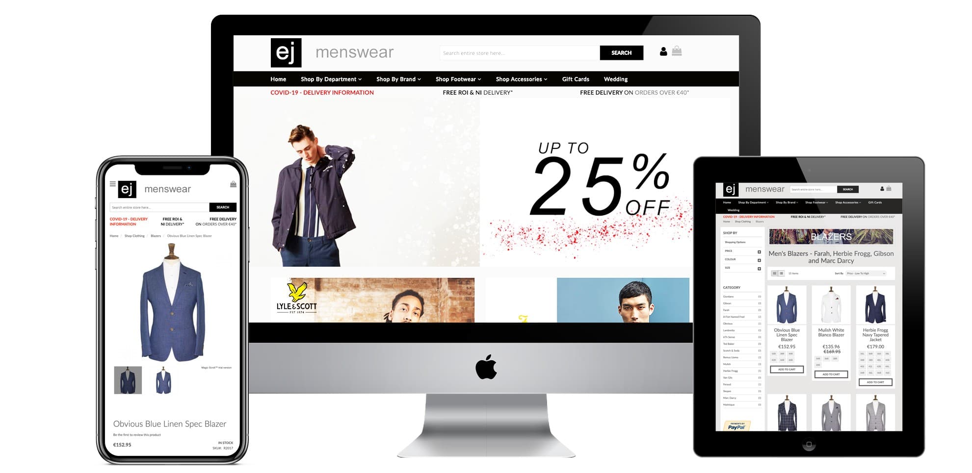 EJ Magento 2 ecommerce web design Northern Ireland